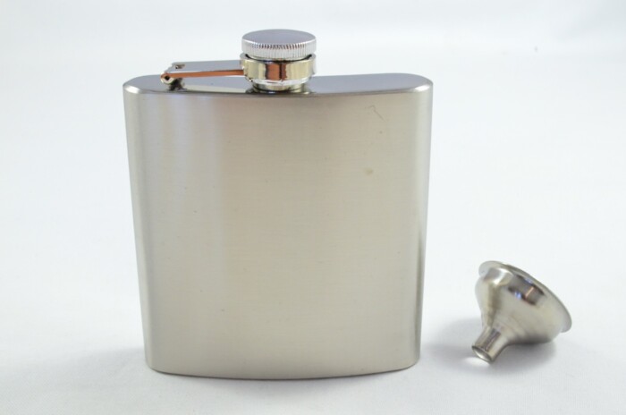 Handmade Stainless Steel Large Hip Flask 6 oz With Funnel