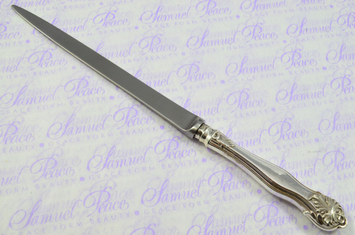 Aaron Hadfield Sheffield Sterling Silver Handled Letter Opener Vine Pattern 1835 Cased - Image 3