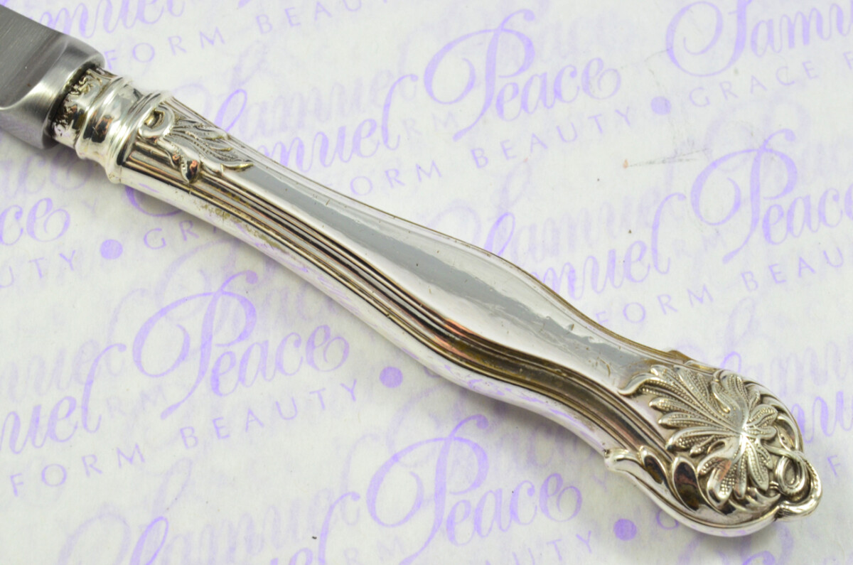 Aaron Hadfield Sheffield Sterling Silver Handled Letter Opener Vine Pattern 1835 Cased - Image 4