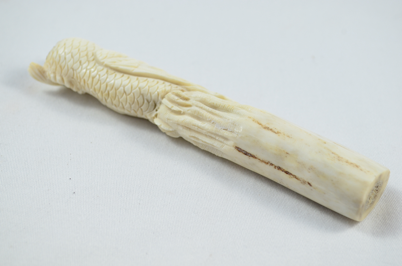 Owl Carved Walking Stick Cane Top Handle Stag Antler Horn Made Sheffield England - Image 4