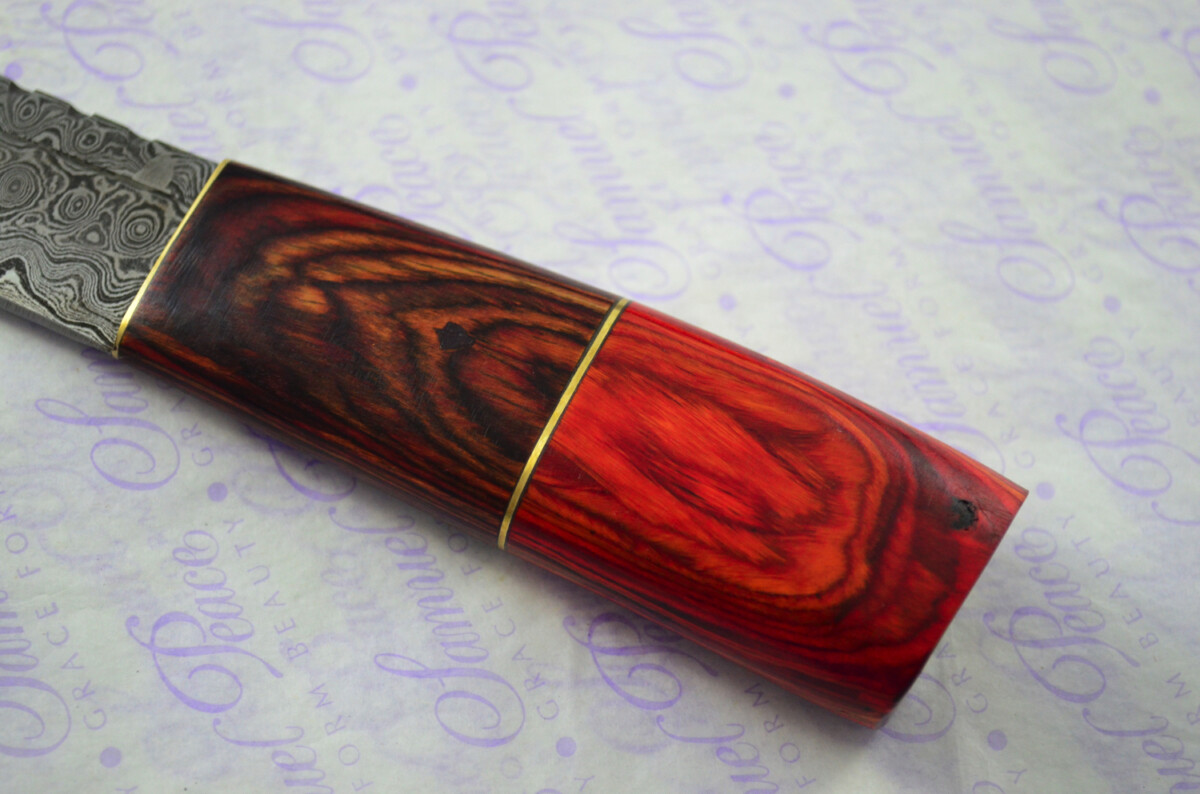 New Fantastic Coloured Pakkawood Sgian Dubh Damascus Steel Superior Sheath inc Presentation Box - Image 5