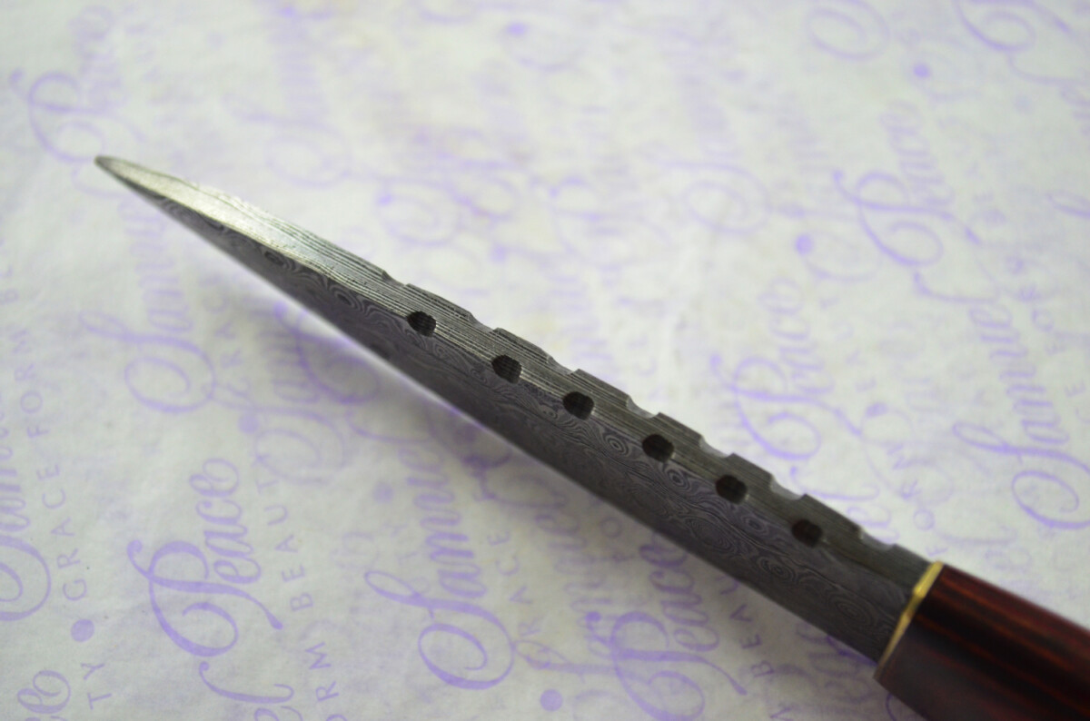 New Fantastic Coloured Pakkawood Sgian Dubh Damascus Steel Superior Sheath inc Presentation Box - Image 6