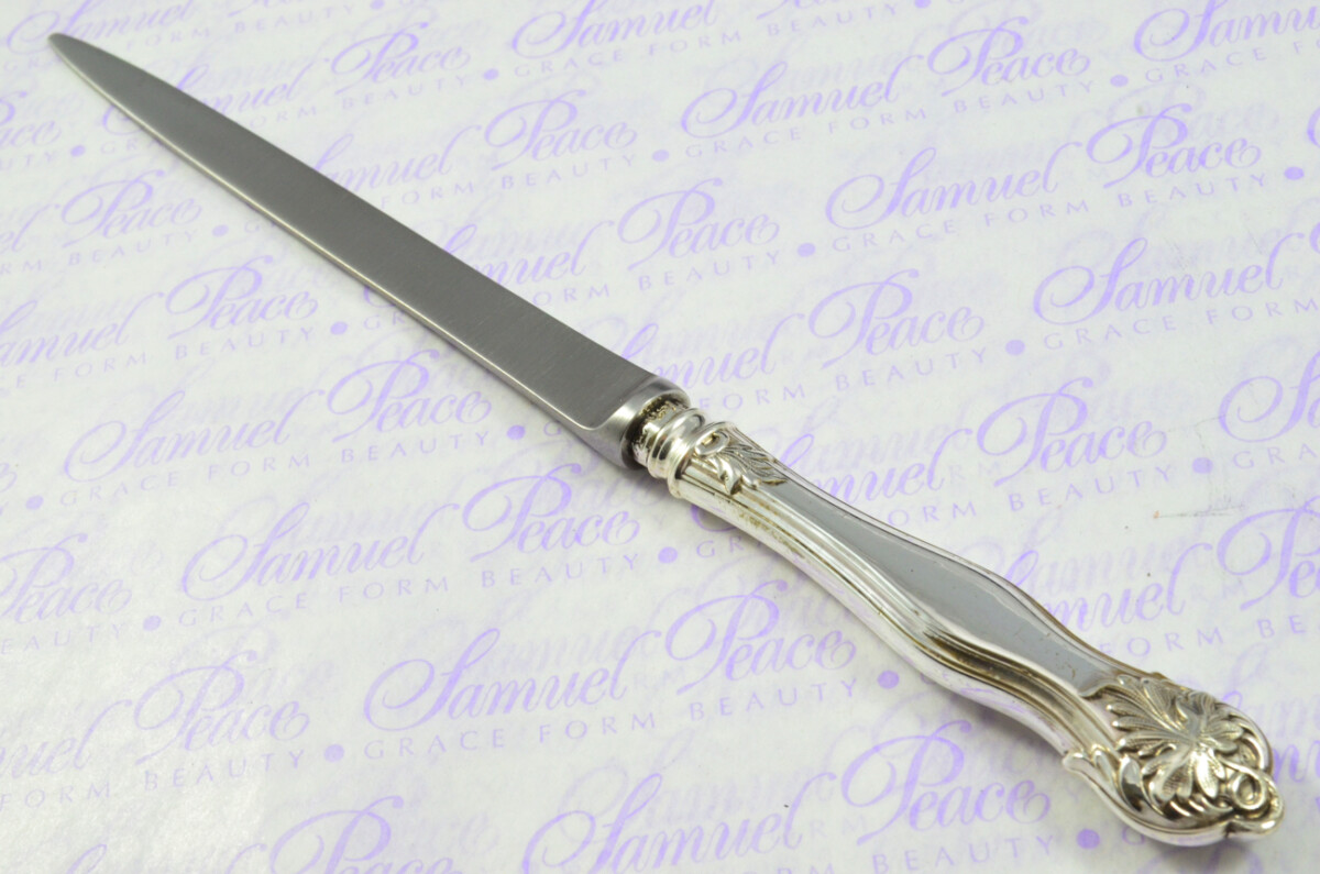 Aaron Hadfield Sheffield Sterling Silver Handled Letter Opener Vine Pattern 1835 Cased - Image 8
