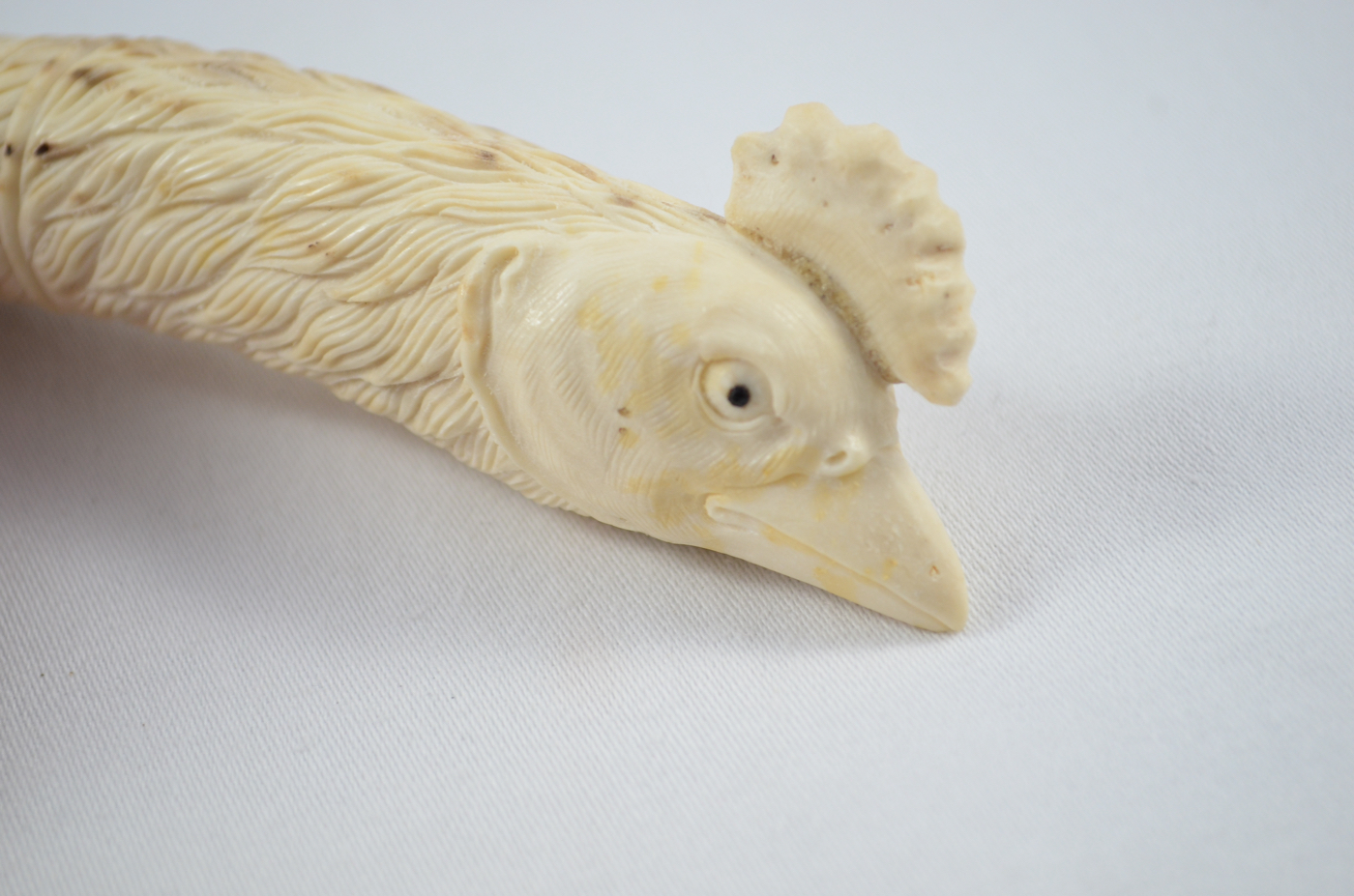 Rooster Carved Walking Stick Cane Top Handle Stag Antler Horn Made Sheffield England