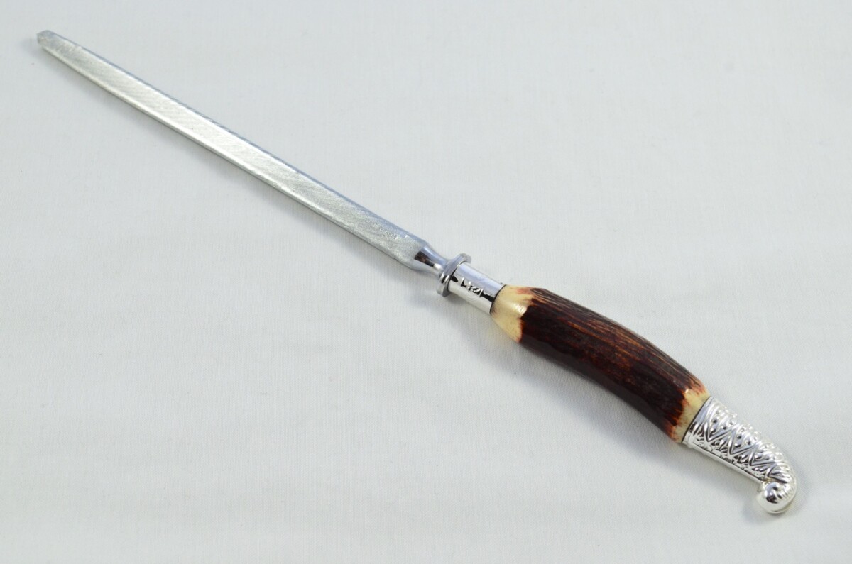 Handmade Sheffield Silver Plated Punch Capped & Ferruled Stag Handled Carving Set 2024 - Image 9