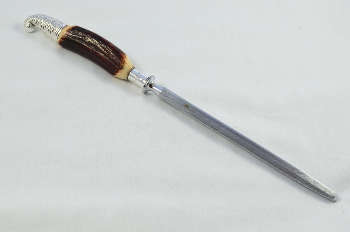 Handmade Sheffield Silver Plated Punch Capped & Ferruled Stag Handled Carving Set 2024 - Image 10