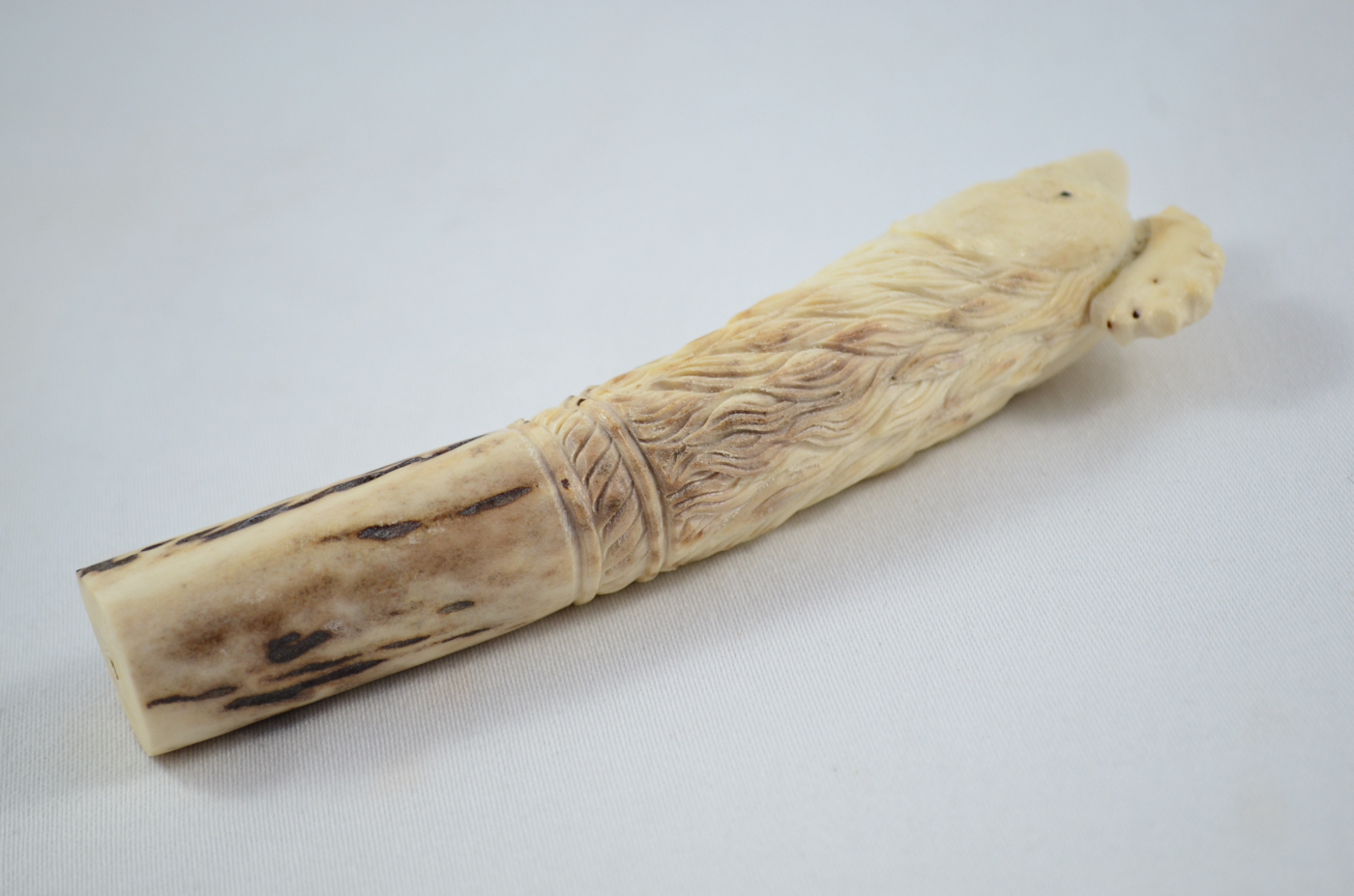 Rooster Carved Walking Stick Cane Top Handle Stag Antler Horn Made Sheffield England - Image 3