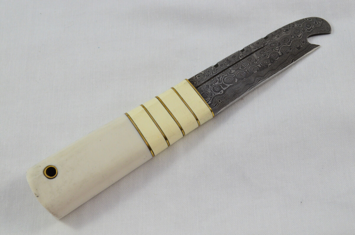 New Fantastic Genuine Resin Handle Sgian Dubh Bottle Opener Damascus Steel Made in Sheffield England - Image 5