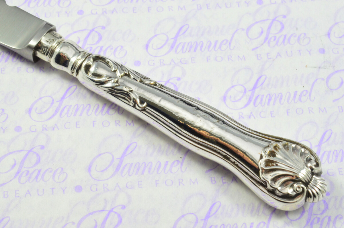 Atkin & Oxley Sheffield Sterling Silver Handled Letter Opener Kings Husk Pattern 1833 Cased - Image 4