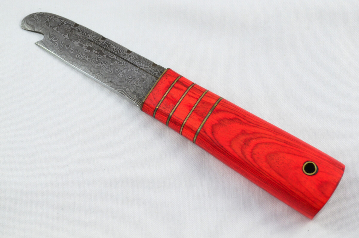 New Fantastic Genuine Laminate Handle Sgian Dubh Bottle Opener Damascus Steel Made in Sheffield England - Image 2