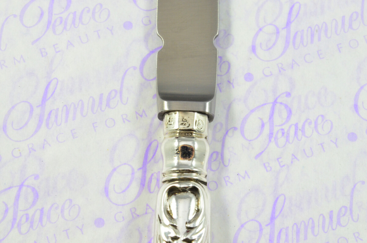 Atkin & Oxley Sheffield Sterling Silver Handled Letter Opener Kings Husk Pattern 1833 Cased - Image 6