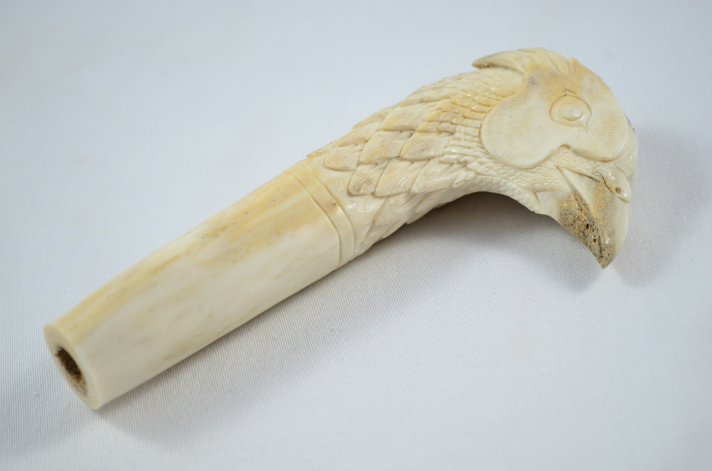 Pheasant Carved Walking Stick Cane Top Handle Stag Antler Horn Made Sheffield England - Image 2