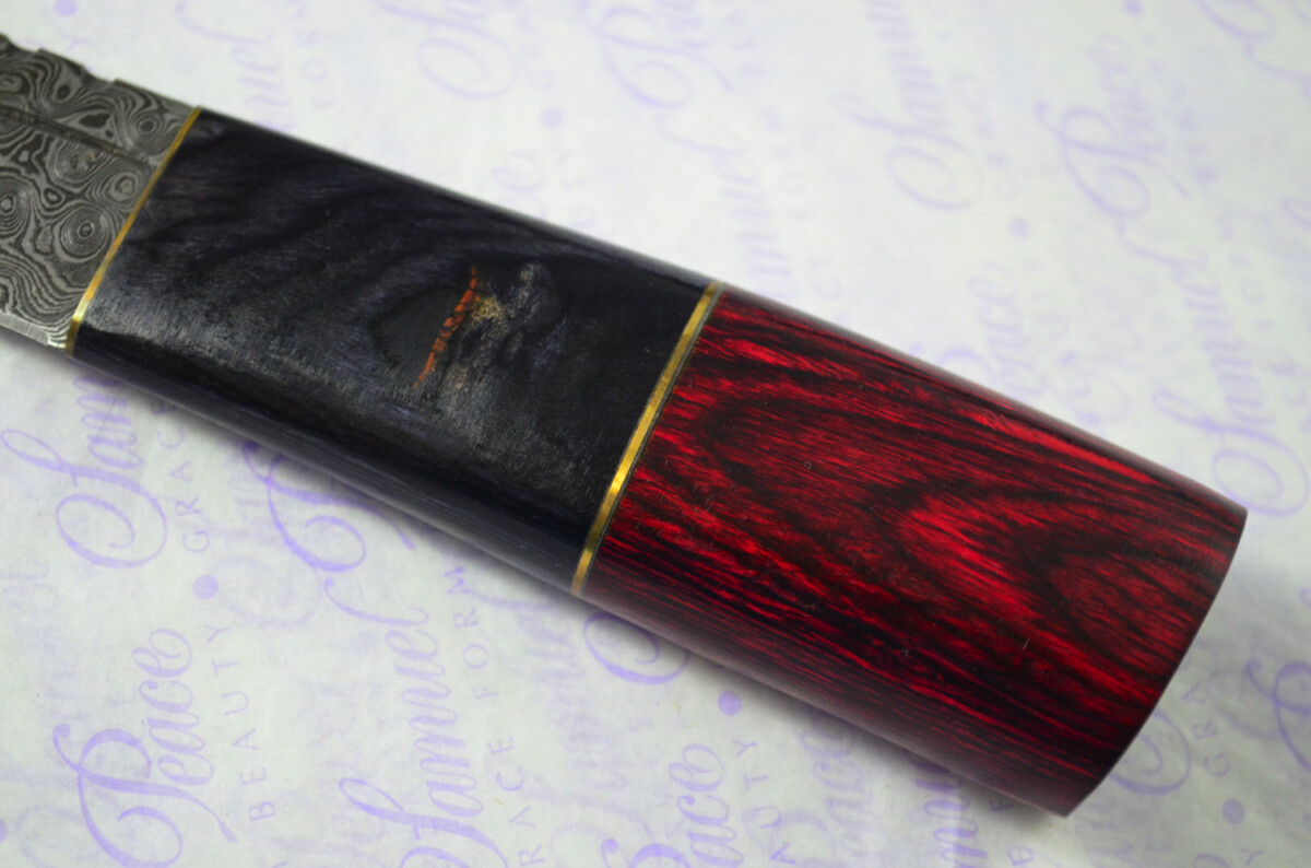 New Fantastic Coloured Pakkawood Sgian Dubh Damascus Steel Superior Sheath inc Presentation Box - Image 4