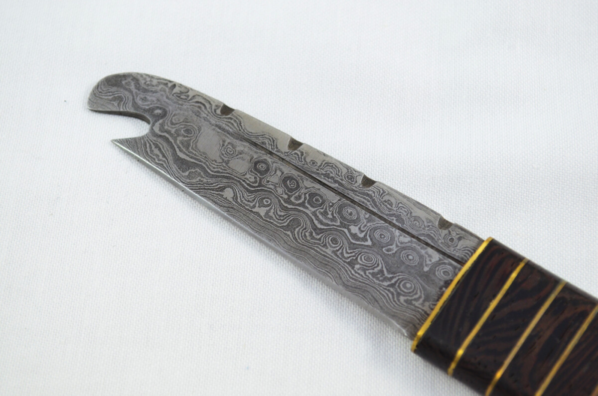 New Fantastic Genuine Laminate Handle Sgian Dubh Bottle Opener Damascus Steel Made in Sheffield England - Image 4