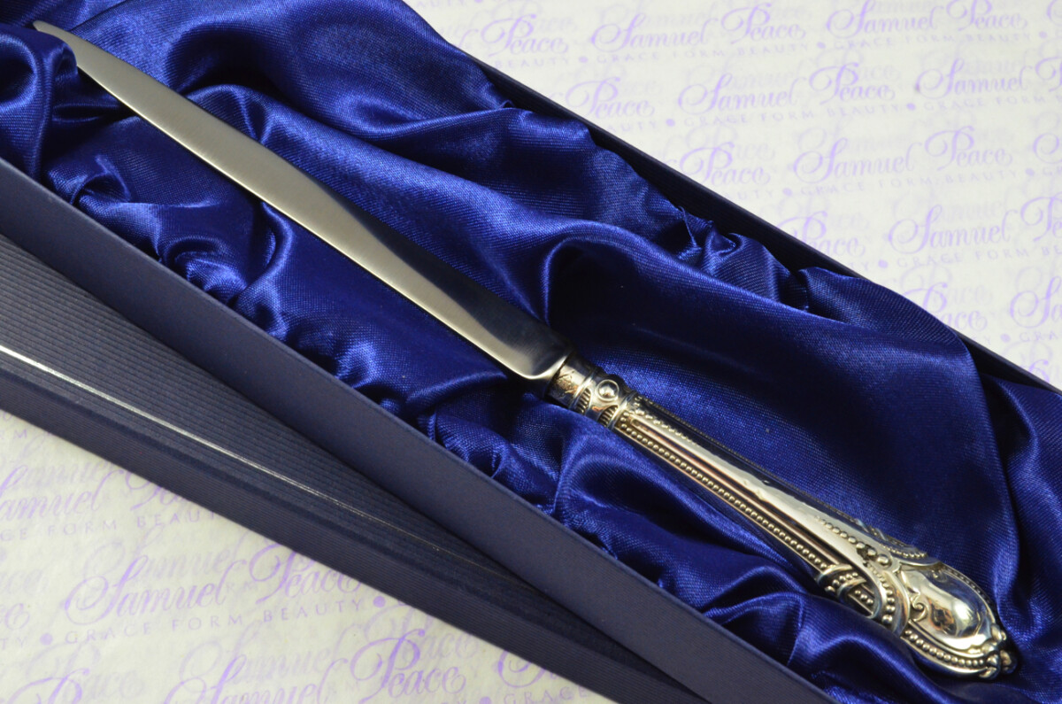 Harrison Brothers Sheffield Sterling Silver Handled Letter Opener Vesey Pattern 1852 Cased - Image 2