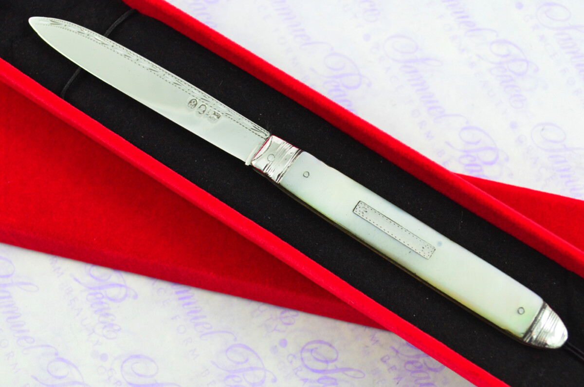 Pristine Silver Bladed Mother Of Pearl Fully Restored Sheffield Made Pen/Pocket Knife 1815 - Image 2