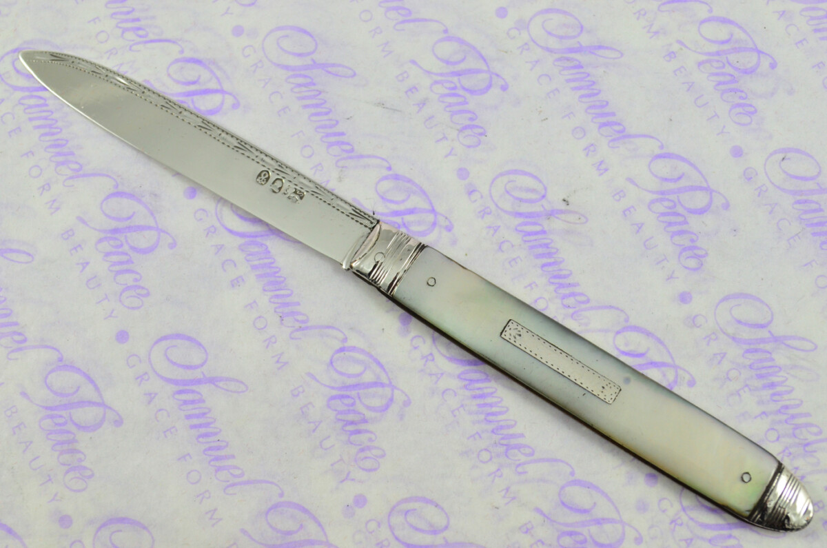 Pristine Silver Bladed Mother Of Pearl Fully Restored Sheffield Made Pen/Pocket Knife 1815 - Image 3