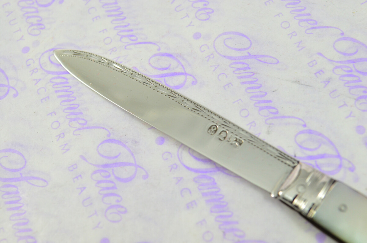 Pristine Silver Bladed Mother Of Pearl Fully Restored Sheffield Made Pen/Pocket Knife 1815 - Image 4