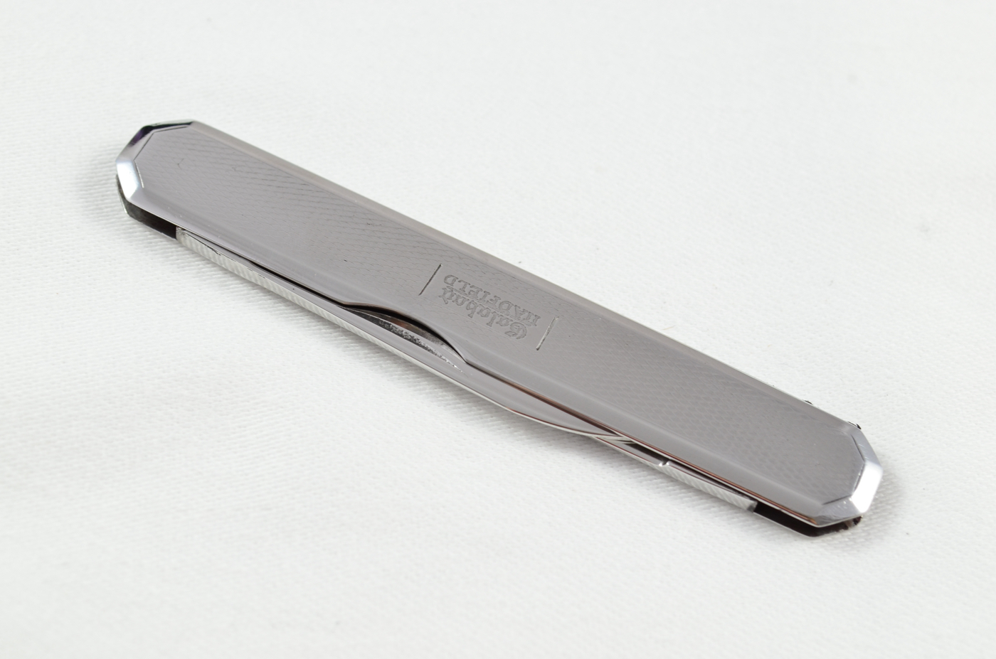 A Hadfield, Sheffield Engine Turned Stainless Steel Pocket Pen Knife - Image 6