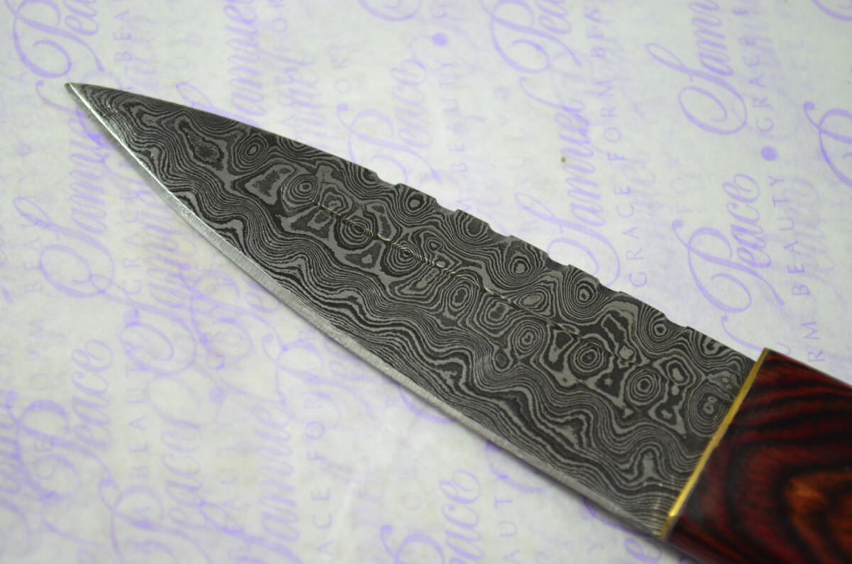 New Fantastic Coloured Pakkawood Sgian Dubh Damascus Steel Superior Sheath inc Presentation Box - Image 5