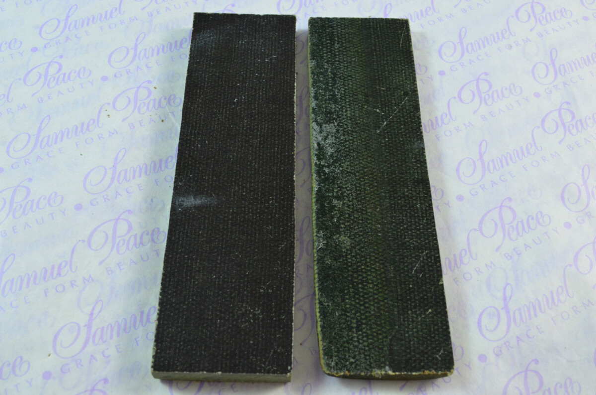 Pair of Green Canvas Micarta Knife Scales Knife Making Parts Micarta Blanks - Image 2