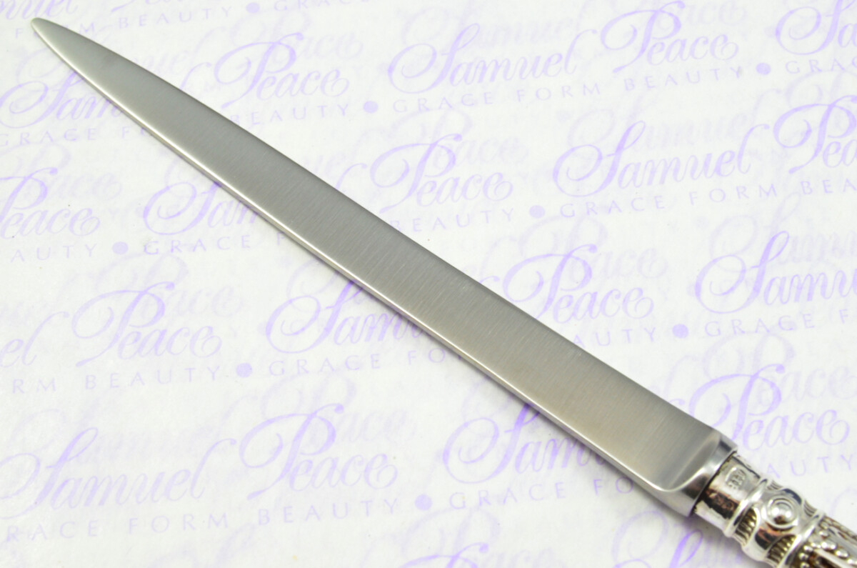Harrison Brothers Sheffield Sterling Silver Handled Letter Opener Vesey Pattern 1852 Cased - Image 7