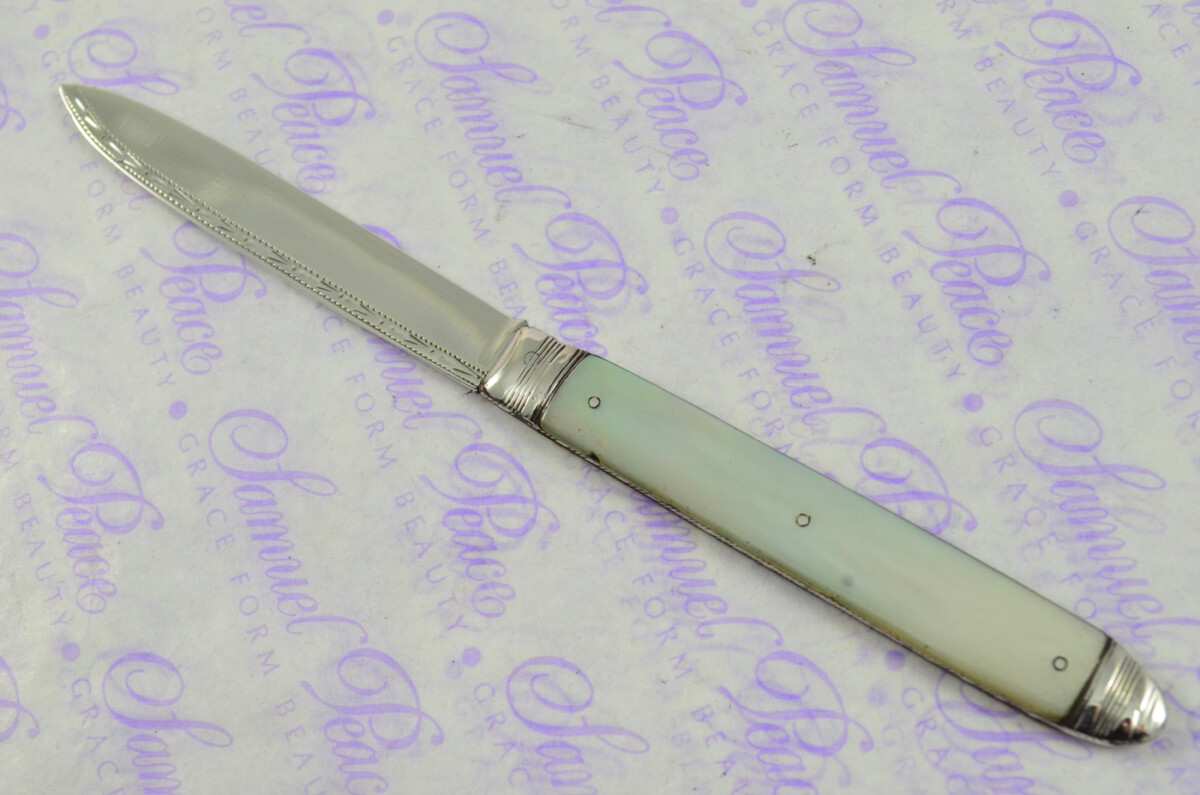 Pristine Silver Bladed Mother Of Pearl Fully Restored Sheffield Made Pen/Pocket Knife 1815 - Image 7