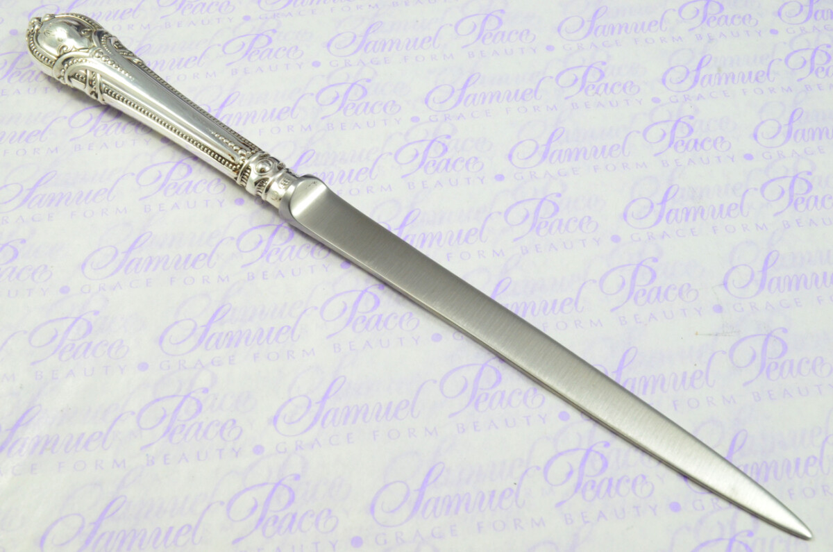 Harrison Brothers Sheffield Sterling Silver Handled Letter Opener Vesey Pattern 1852 Cased - Image 8