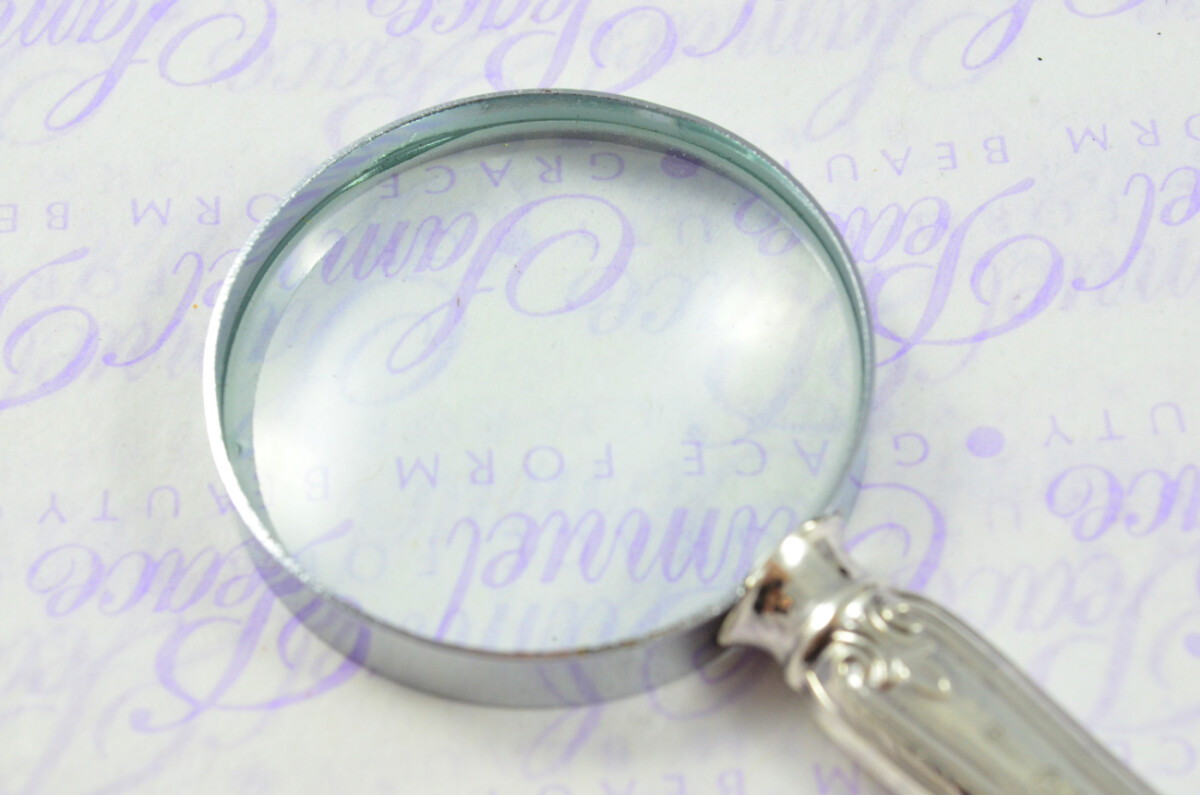 Atkin Bros Floral Bell Pattern Sterling Silver Magnifying Glass Sheffield 1950 - Image 6