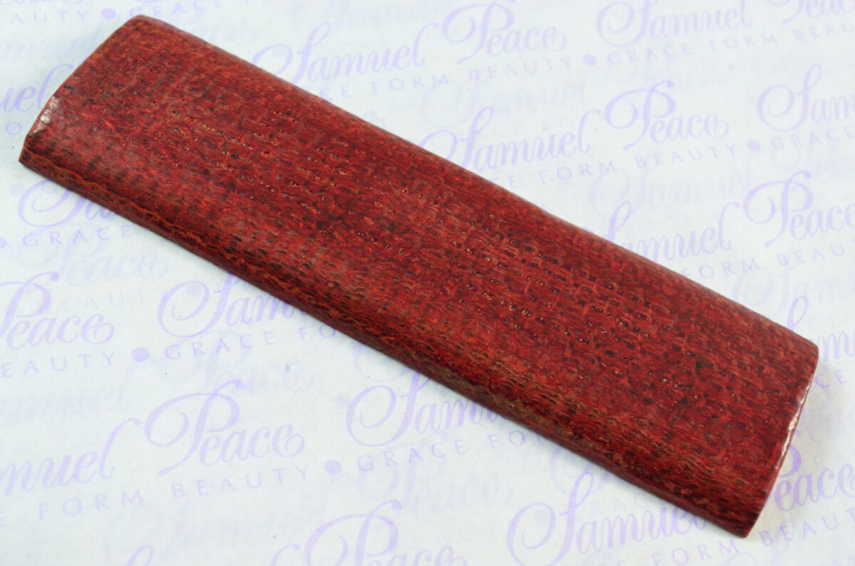 Pair of Burned Red Burlap Canvas Micarta Knife Scales Knife Making Parts Micarta Blanks - Image 3