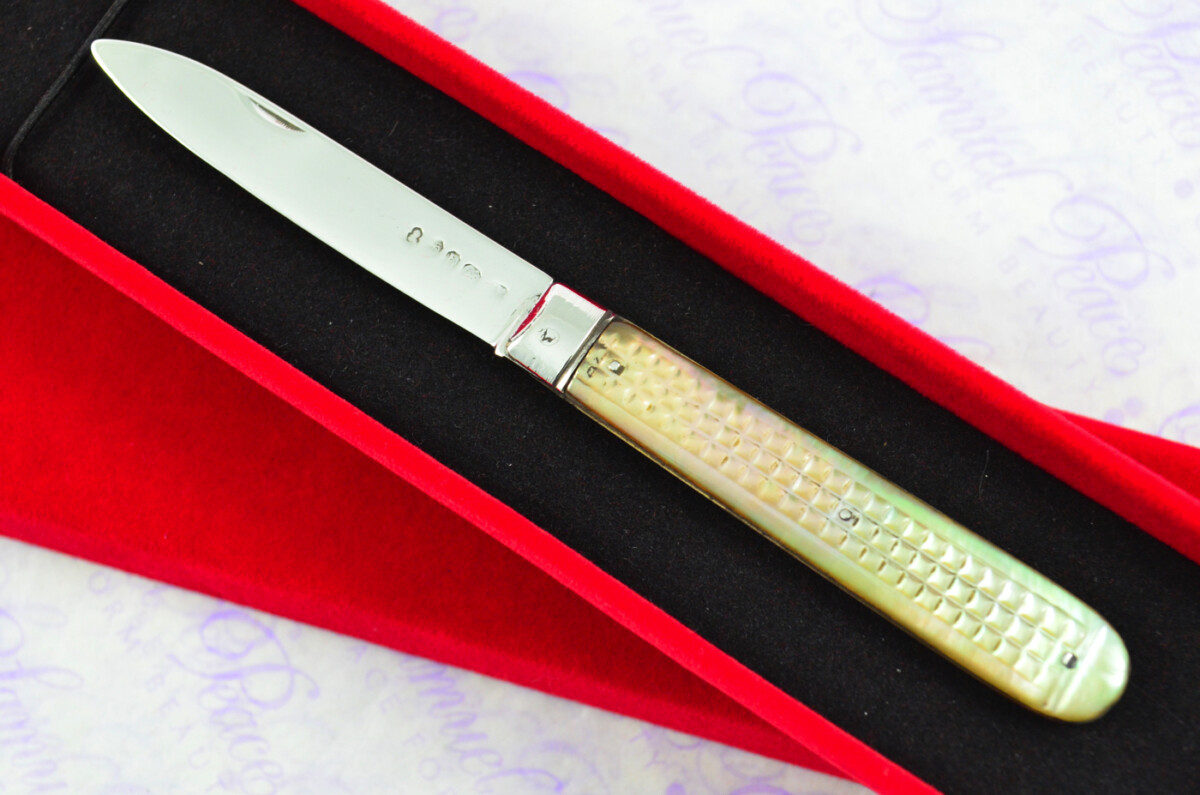 Pristine Silver Bladed Mother Of Pearl Fully Restored Sheffield Made Pen/Pocket Knife 1825 - Image 2