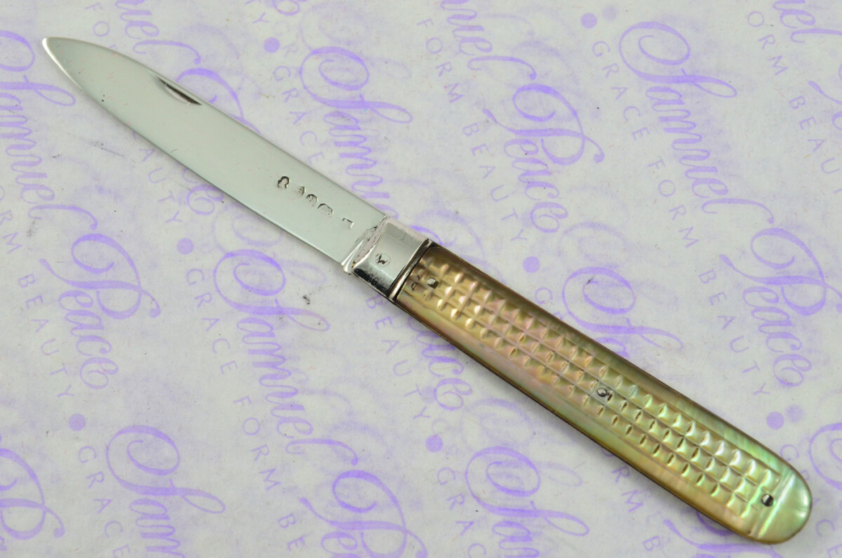 Pristine Silver Bladed Mother Of Pearl Fully Restored Sheffield Made Pen/Pocket Knife 1825 - Image 3