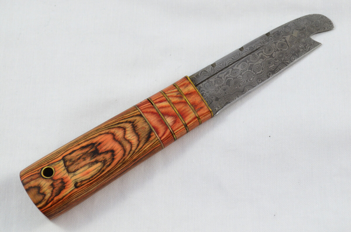 New Fantastic Genuine Laminate Handle Sgian Dubh Bottle Opener Damascus Steel Made in Sheffield England - Image 5