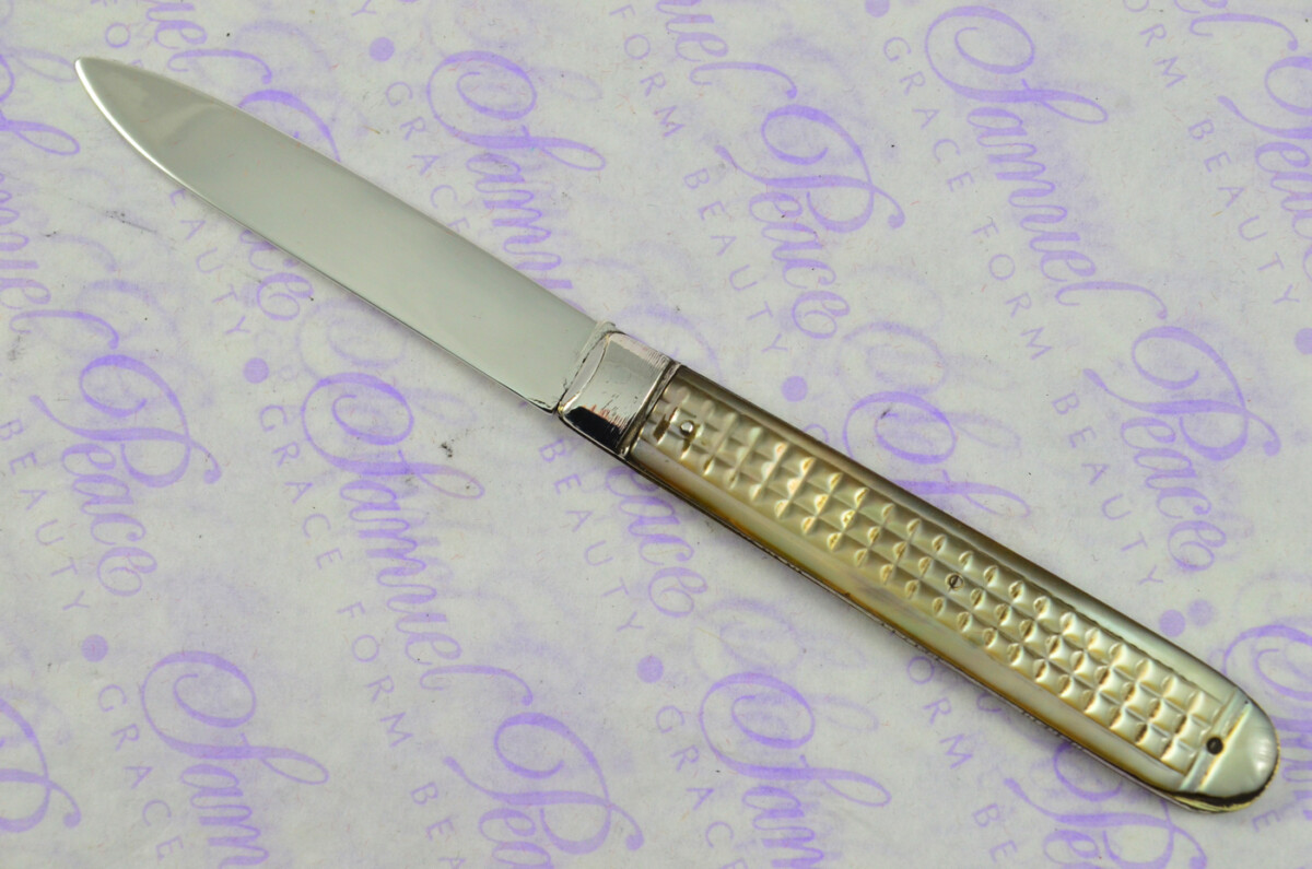 Pristine Silver Bladed Mother Of Pearl Fully Restored Sheffield Made Pen/Pocket Knife 1825 - Image 4