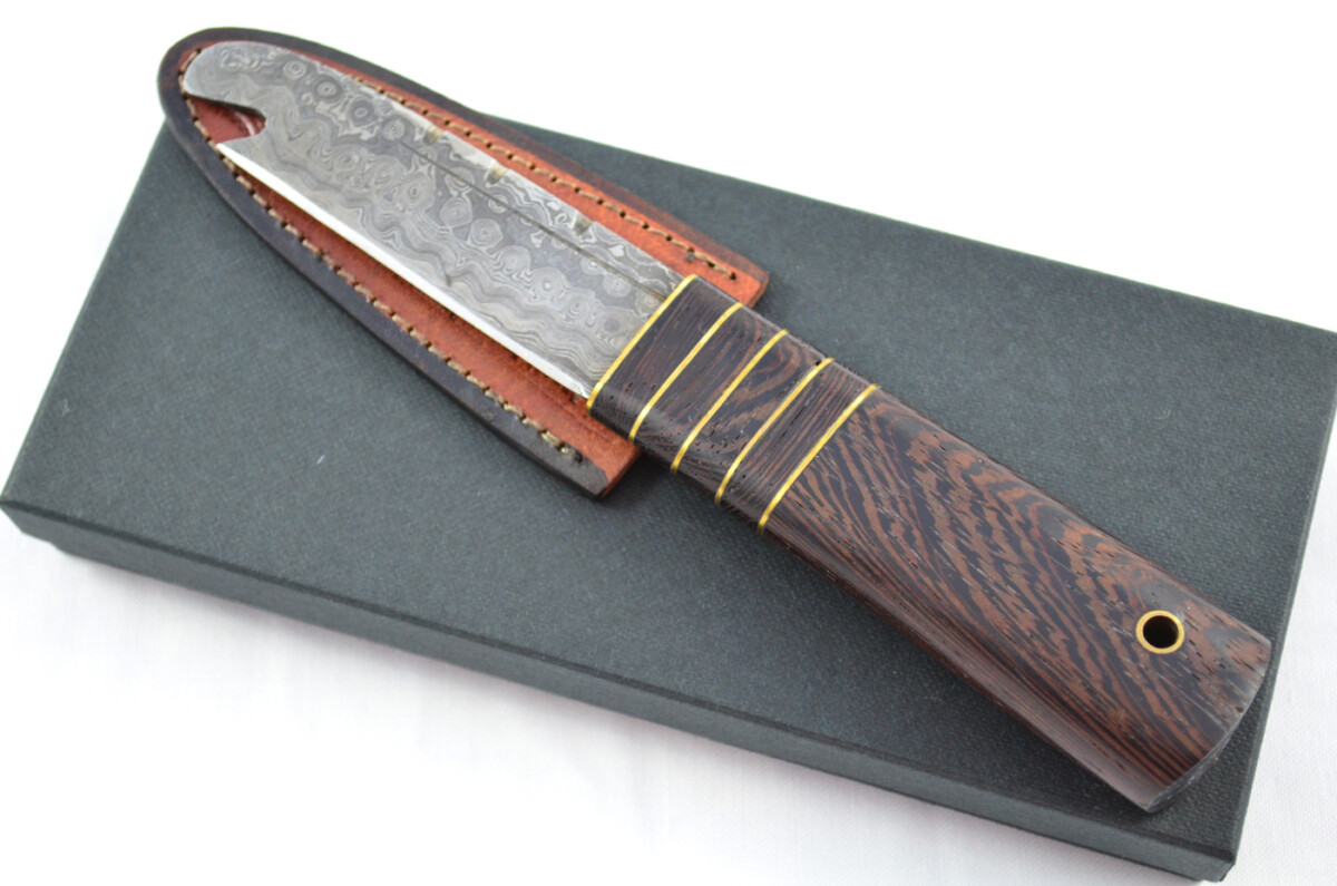 New Fantastic Genuine Laminate Handle Sgian Dubh Bottle Opener Damascus Steel Made in Sheffield England