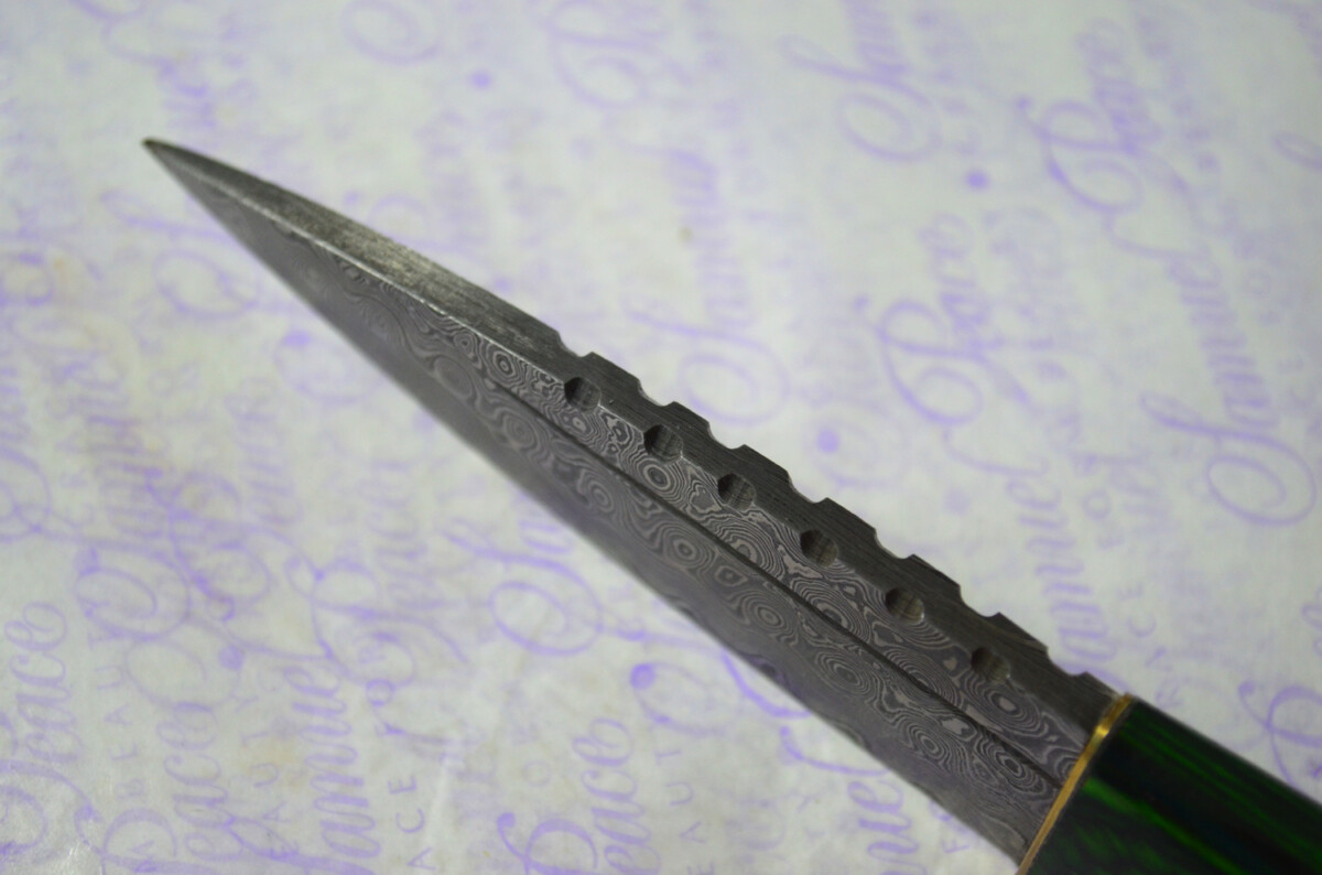 New Fantastic Coloured Pakkawood Sgian Dubh Damascus Steel Superior Sheath inc Presentation Box - Image 6