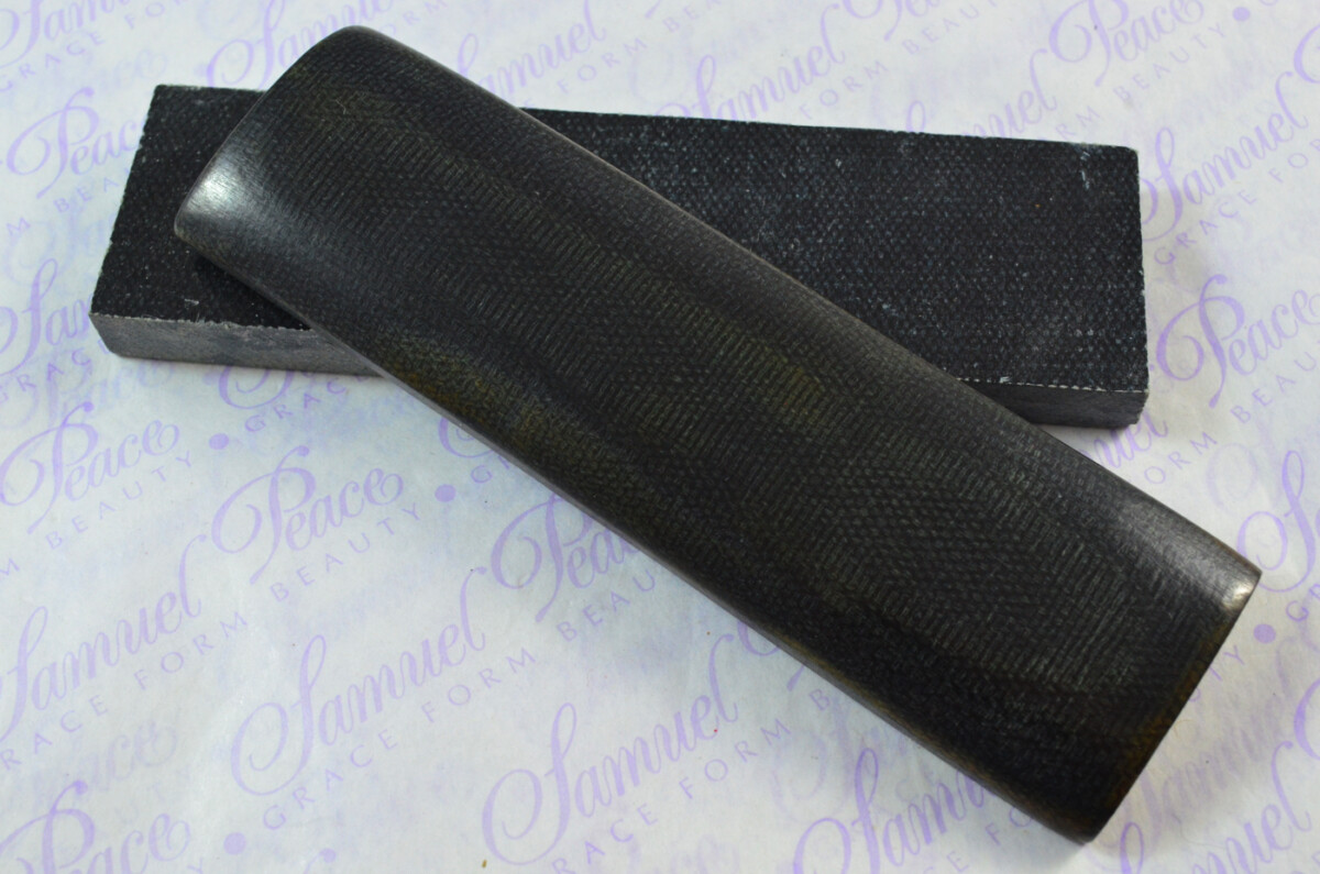 Pair of Black Canvas Micarta Knife Scales Knife Making Parts Micarta Blanks