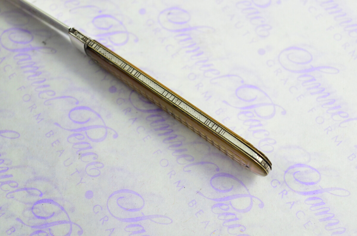 Pristine Silver Bladed Mother Of Pearl Fully Restored Sheffield Made Pen/Pocket Knife 1825 - Image 5