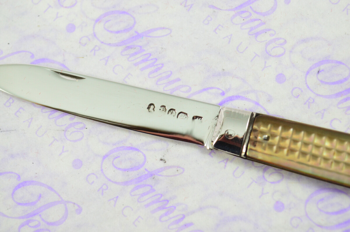 Pristine Silver Bladed Mother Of Pearl Fully Restored Sheffield Made Pen/Pocket Knife 1825 - Image 6