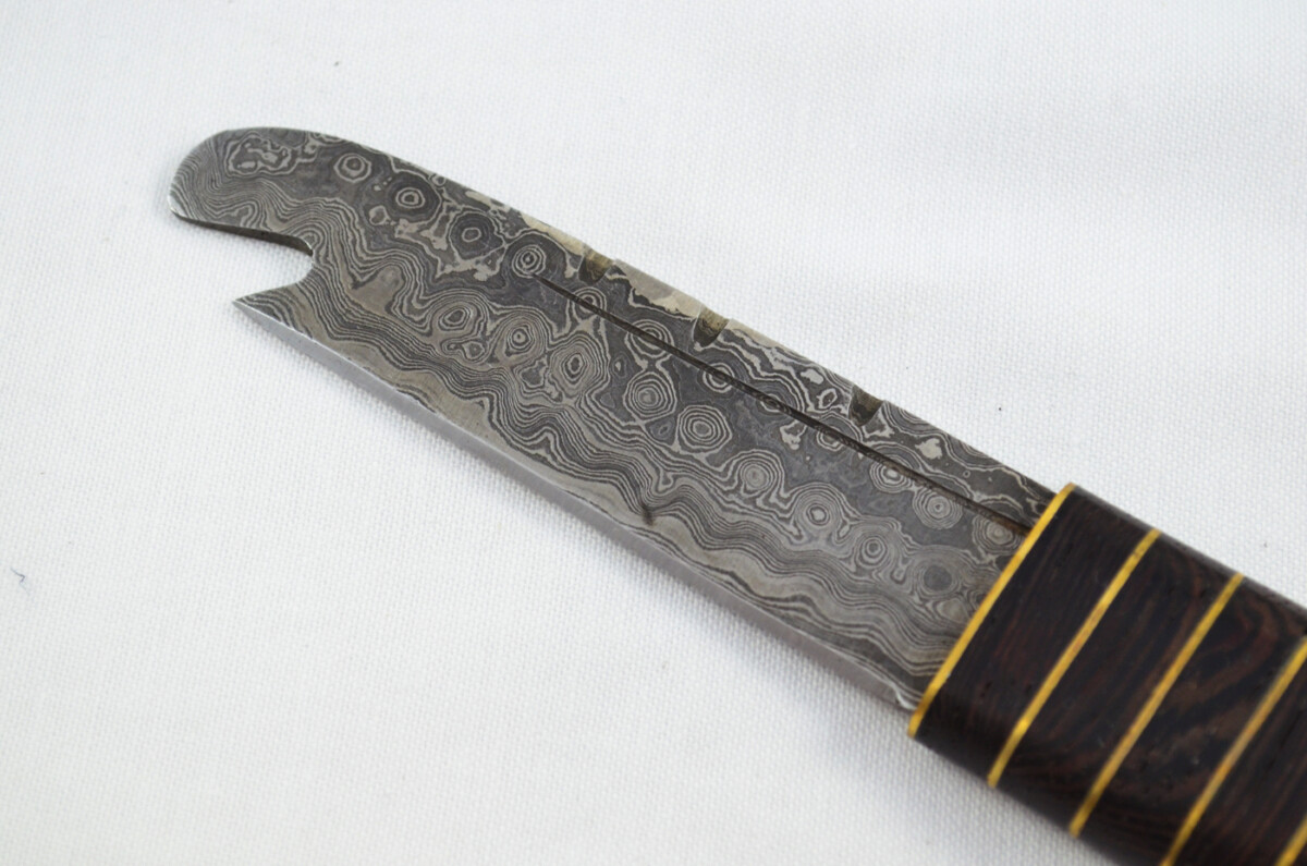 New Fantastic Genuine Laminate Handle Sgian Dubh Bottle Opener Damascus Steel Made in Sheffield England - Image 3