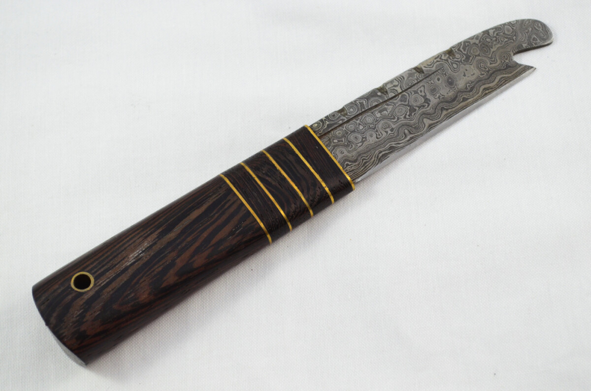 New Fantastic Genuine Laminate Handle Sgian Dubh Bottle Opener Damascus Steel Made in Sheffield England - Image 4