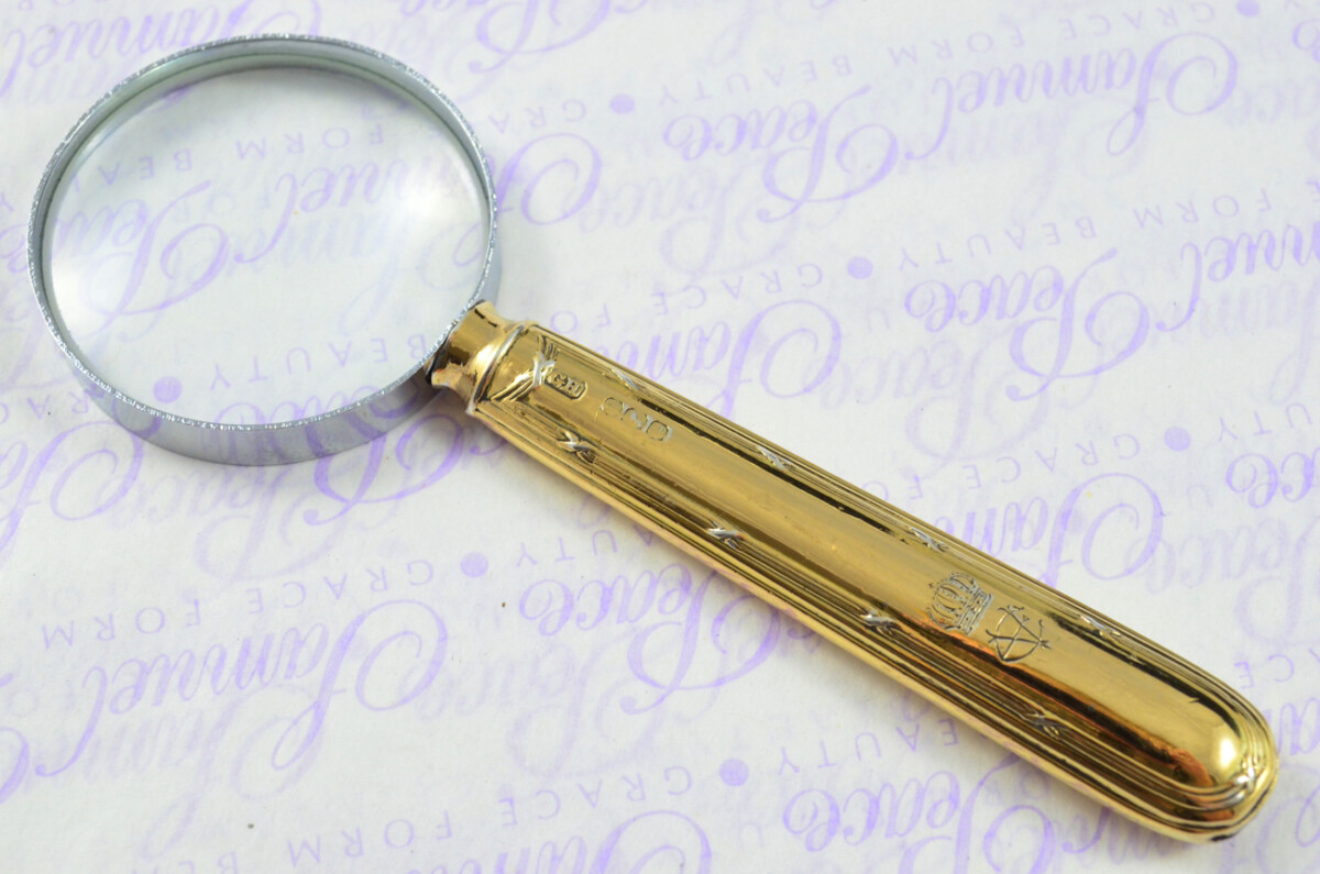Harrison Bros Ribbon Pattern Sterling Silver Magnifying Glass Sheffield 1921 - Image 3
