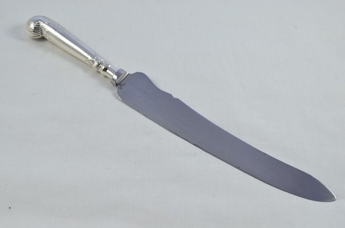 Sheffield George Howson Sterling Silver Handled 3 Piece Carving Set Fancy Pistol Pattern 1908 - Image 5