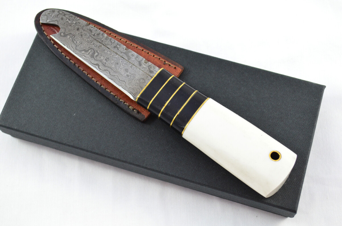 New Fantastic Genuine Resin Handle Sgian Dubh Bottle Opener Damascus Steel Made in Sheffield England