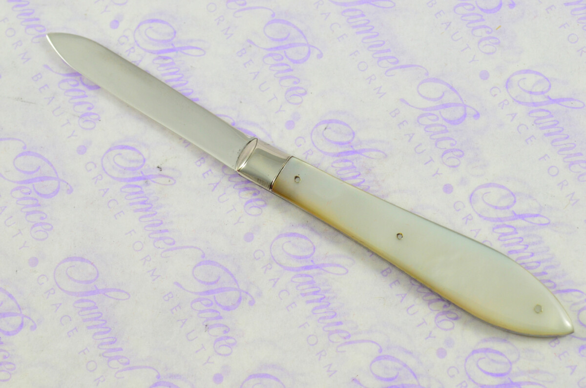Pristine Silver Bladed Mother Of Pearl Fully Restored Birmingham Made Pen/Pocket Knife 1917 - Image 4