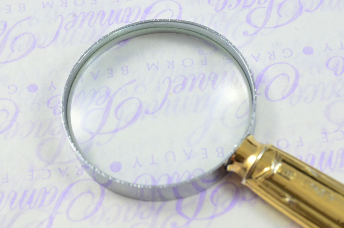 Harrison Bros Ribbon Pattern Sterling Silver Magnifying Glass Sheffield 1921 - Image 5