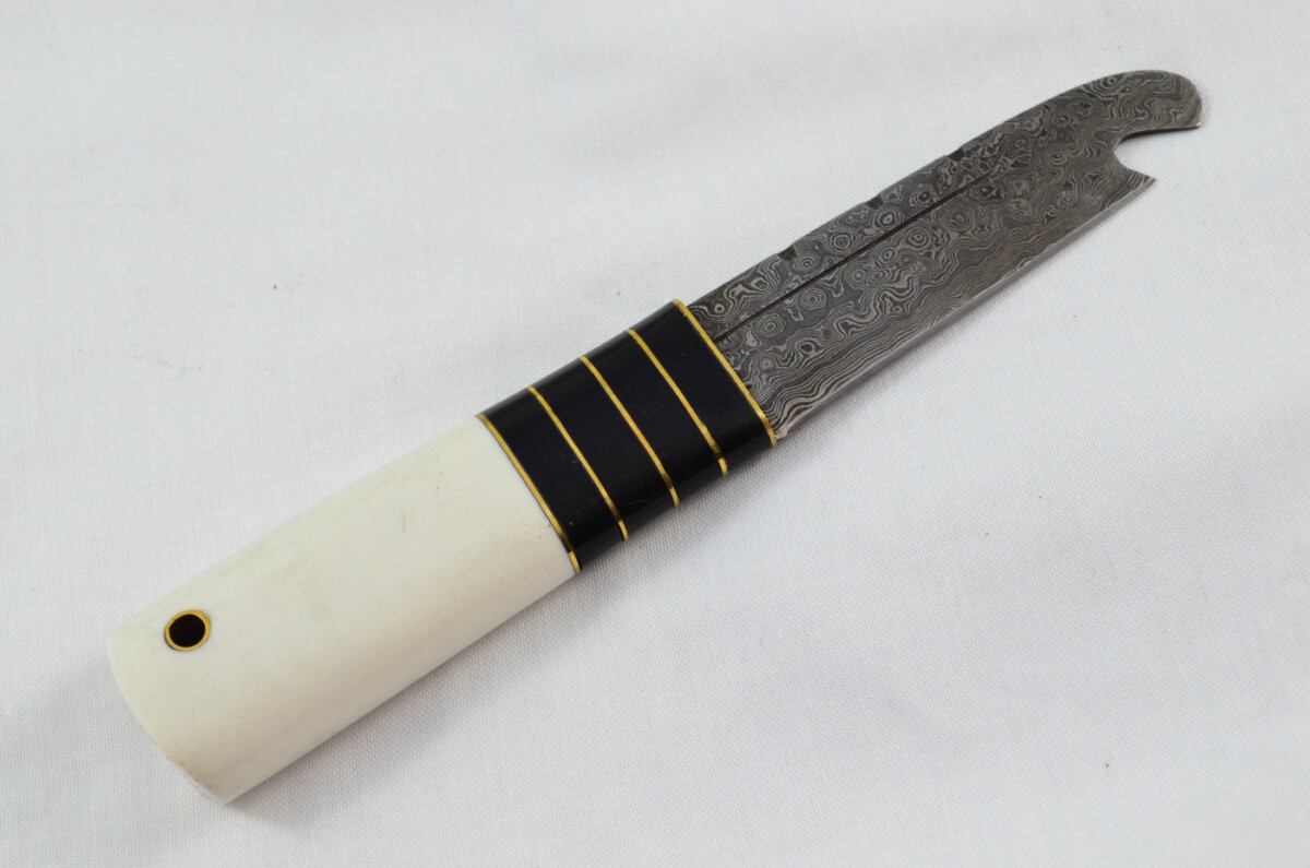 New Fantastic Genuine Resin Handle Sgian Dubh Bottle Opener Damascus Steel Made in Sheffield England - Image 5