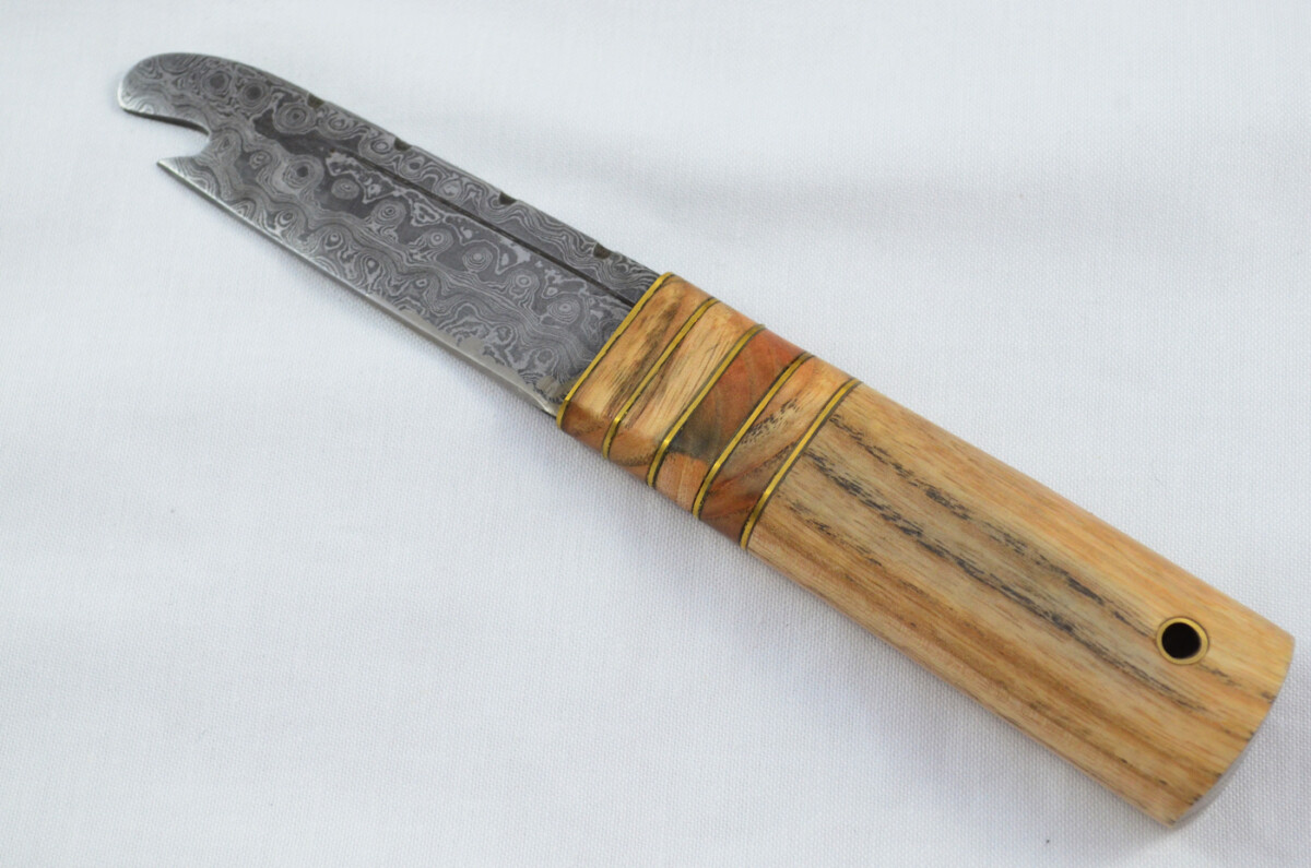 New Fantastic Genuine Laminate Handle Sgian Dubh Bottle Opener Damascus Steel Made in Sheffield England - Image 2