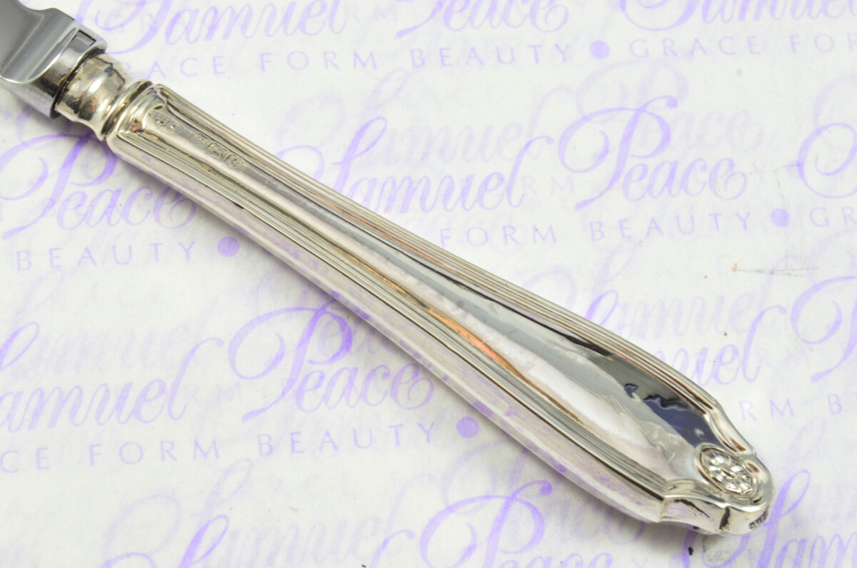 John Sanderson Sheffield Sterling Silver Handled Letter Opener Hepplewhite Pattern 1920 Cased - Image 4