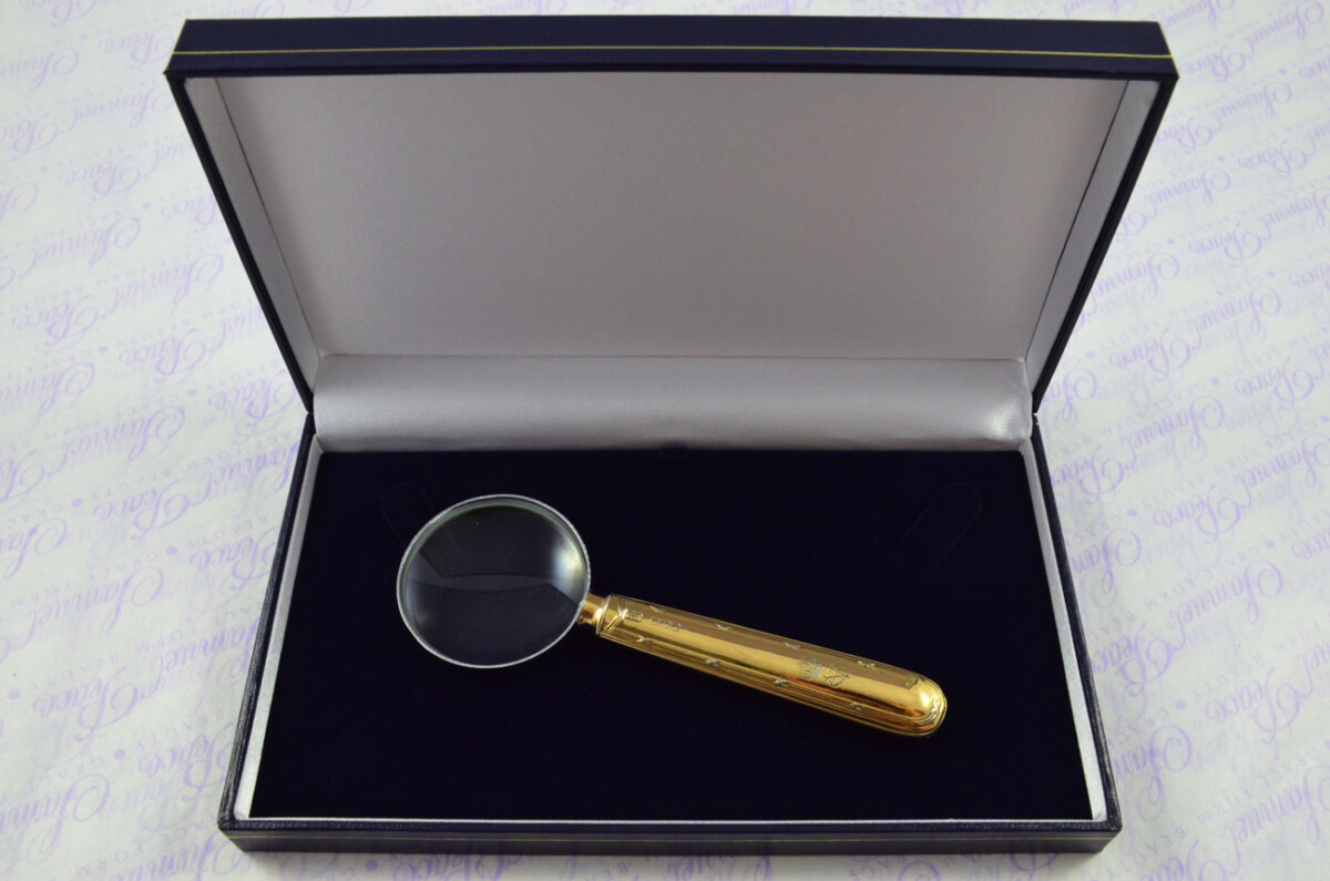 Harrison Bros Ribbon Pattern Sterling Silver Magnifying Glass Sheffield 1921 - Image 8